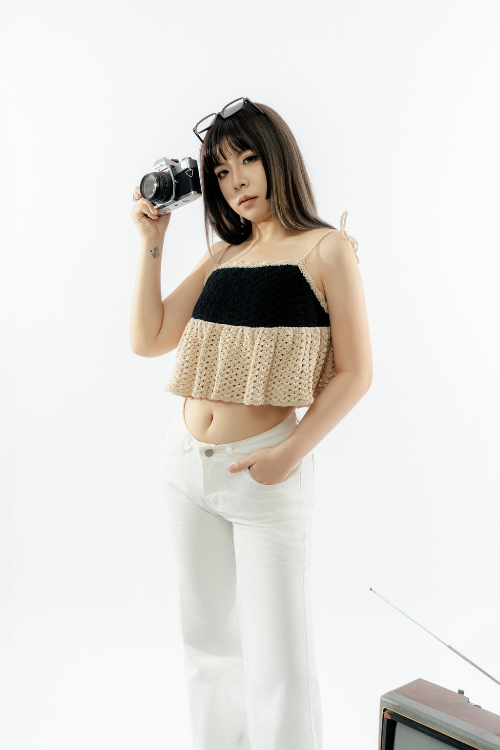 Hazel Ruffle Backless Top