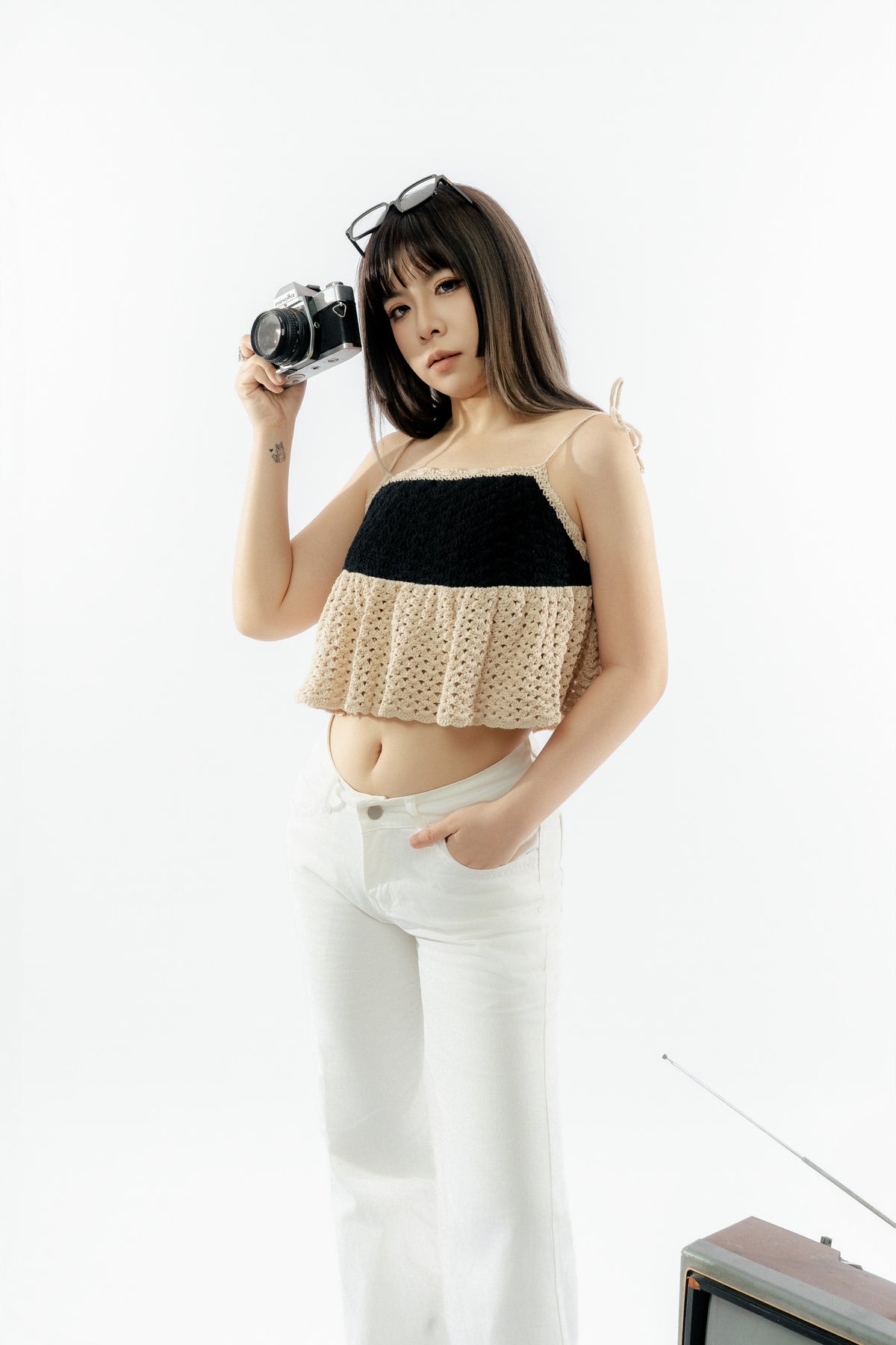 Hazel Ruffle Backless Top