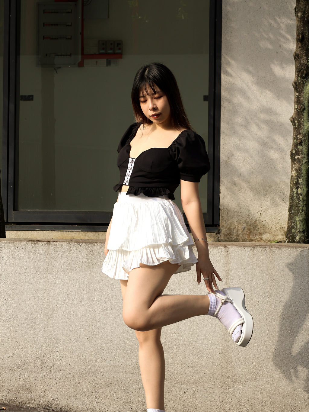 Elise Bubble Sleeve Top