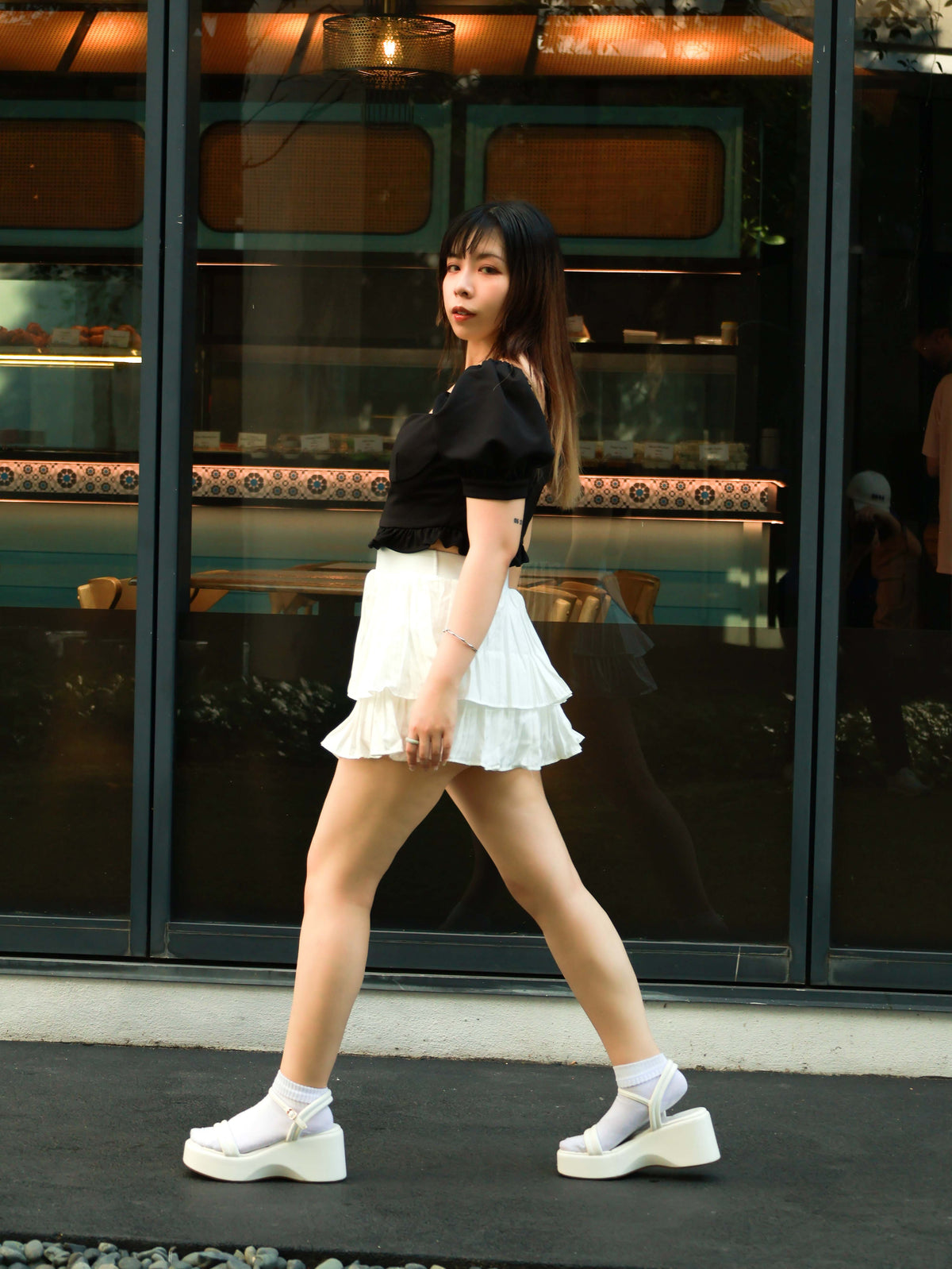 Elise Bubble Sleeve Top